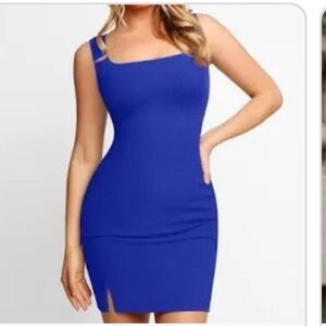Elegant Women's Blue Mini Dress